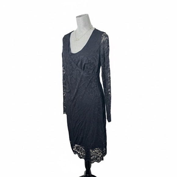 H&M Dresses & Skirts - H&M Maternity black lace long sleeve midi dress